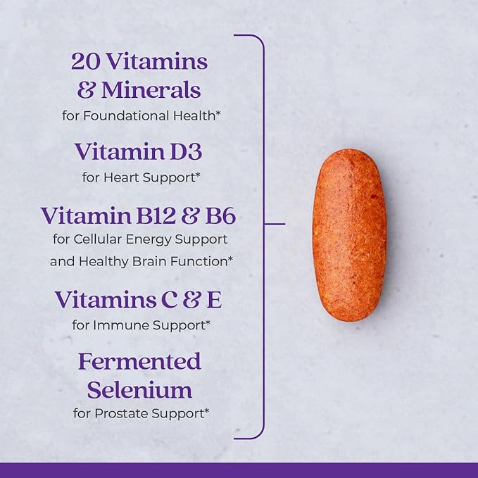 New Chapter Men's Multivitamin 50 plus 20+ Nutrients 55+, Gentle 72 ct