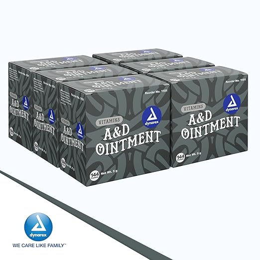 Dynarex 1151 Vitamins A&D Ointment Without 5g Packet, 144 Count 6) (Packaging