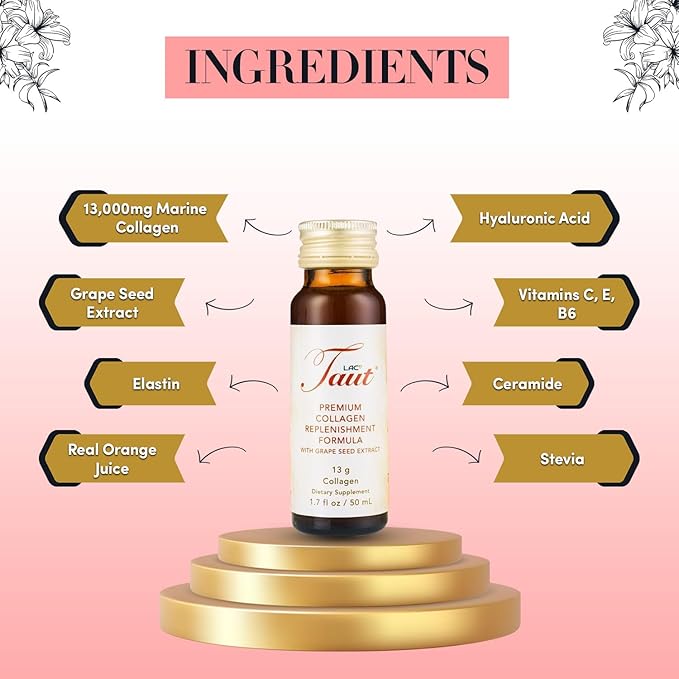 TAUT Liquid Collagen for Women 1 Box (8 Bottles