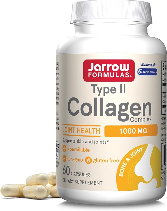 Jarrow Formulas Type II Collagen Complex 1000 mg 60 Capsules, 30 Day