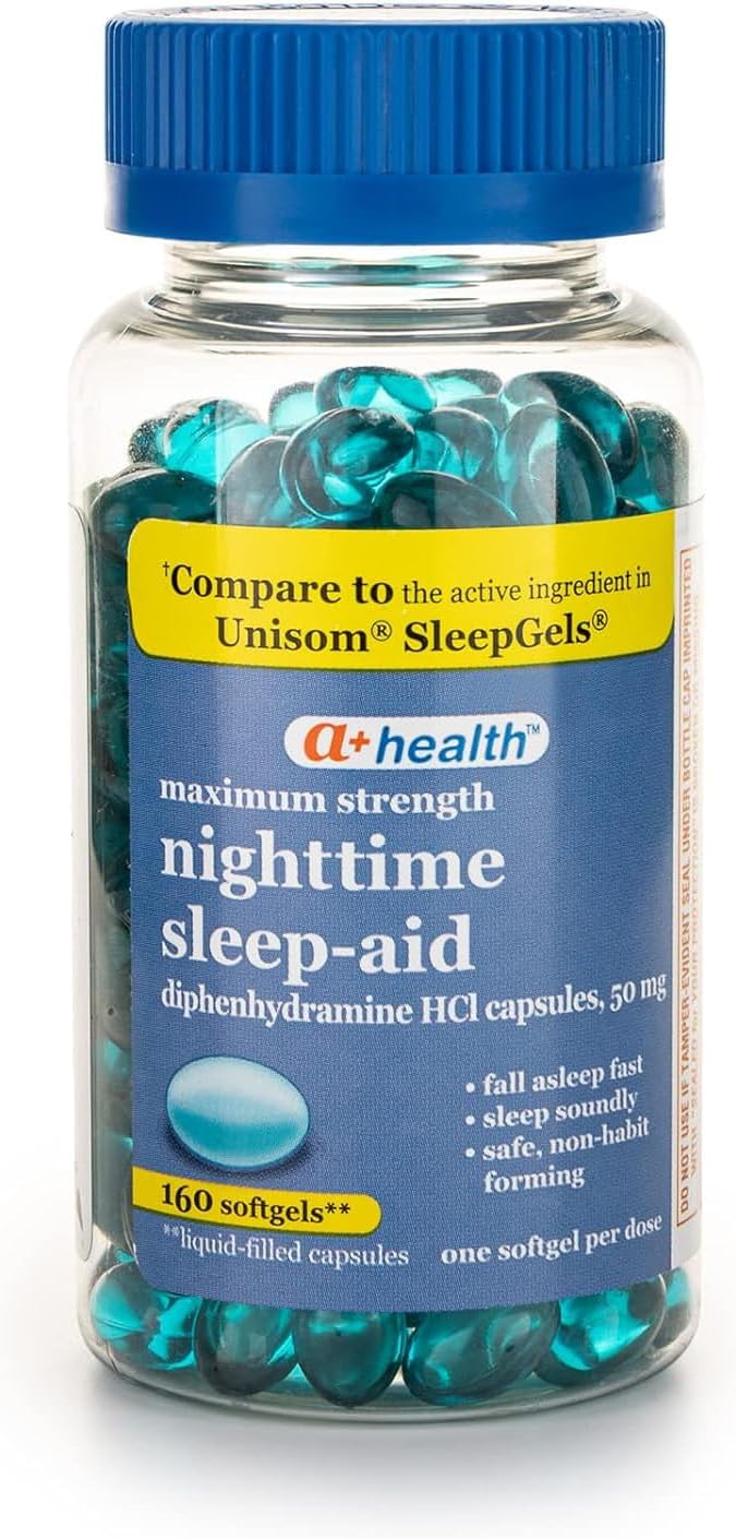 Nighttime Sleep Aid Diphenhydramine 50 mg 160 Count
