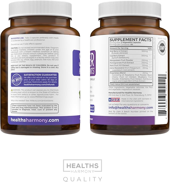 Super Antioxidants Supplement 120 Capsules