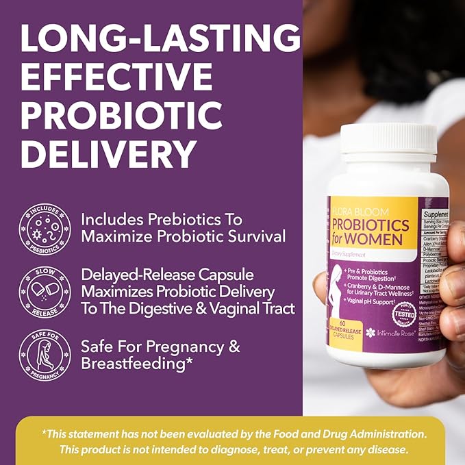Probiotics for Women- 3 Pack(180 Capsules) - Ultimate Flora Bloom Probiotic Supplement for Women - Healthy Vaginal Odor Probiotic - Formula for pH Balance, UTI, BV & GBS Relief