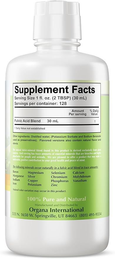 Organa Pure Plant Derived Trace Minerals Supplement