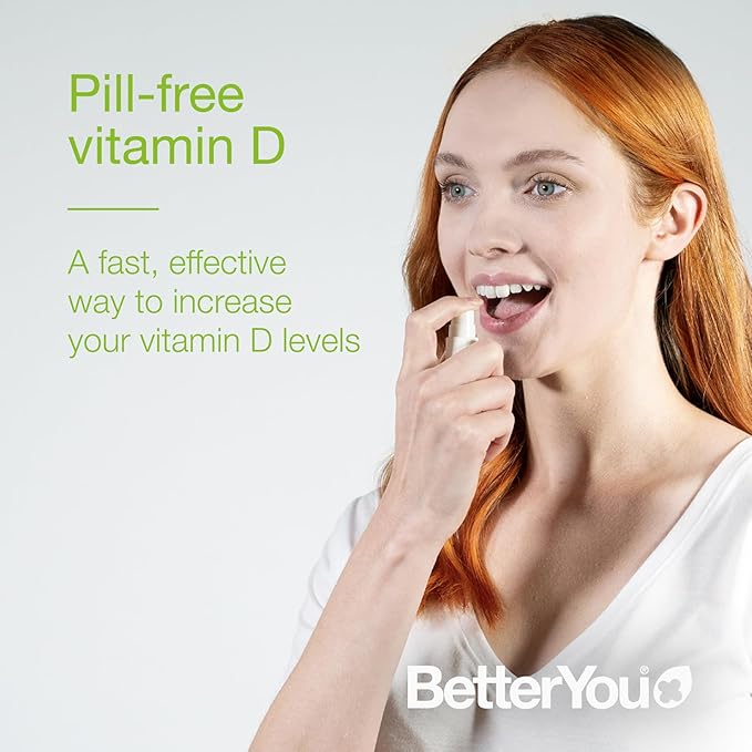 BetterYou D3000 Vitamin D Oral Spray - Convenient Alternative for Tablets - Promotes Strong Bones, Teeth and Immune System - Aids in Calcium Absorption - Natural Peppermint Flavor - 0.5 oz