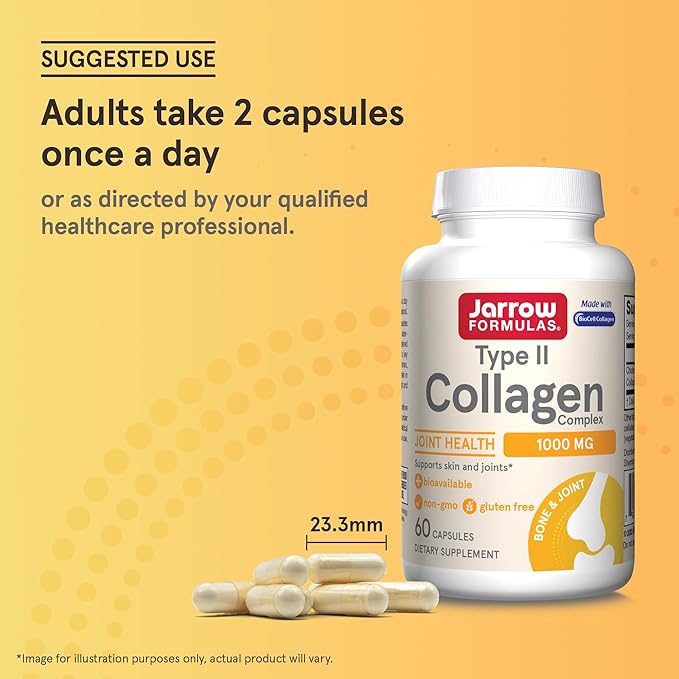 Jarrow Formulas Type II Collagen Complex 1000 mg 60 Capsules, 30 Day