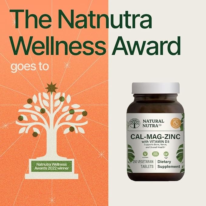 Natural Nutra Calcium Magnesium Zinc Supplement D3 for 250 Count 1)