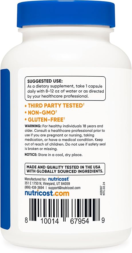 Nutricost Vitamin B1 (Thiamine) 500mg, 120