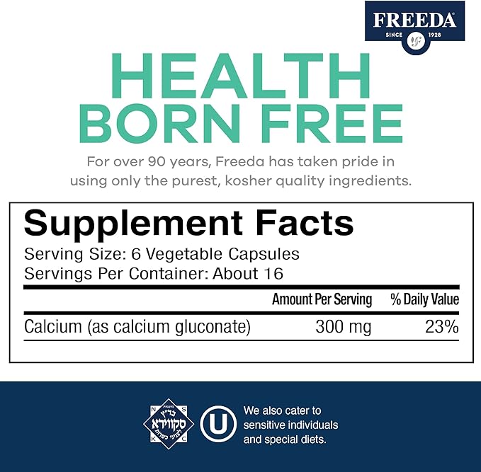 Freeda Calcium Gluconate (100 Capsules)
