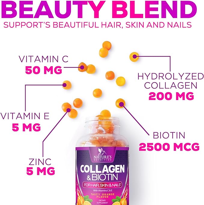 Collagen Peptides - Hair Supplements 60 Count