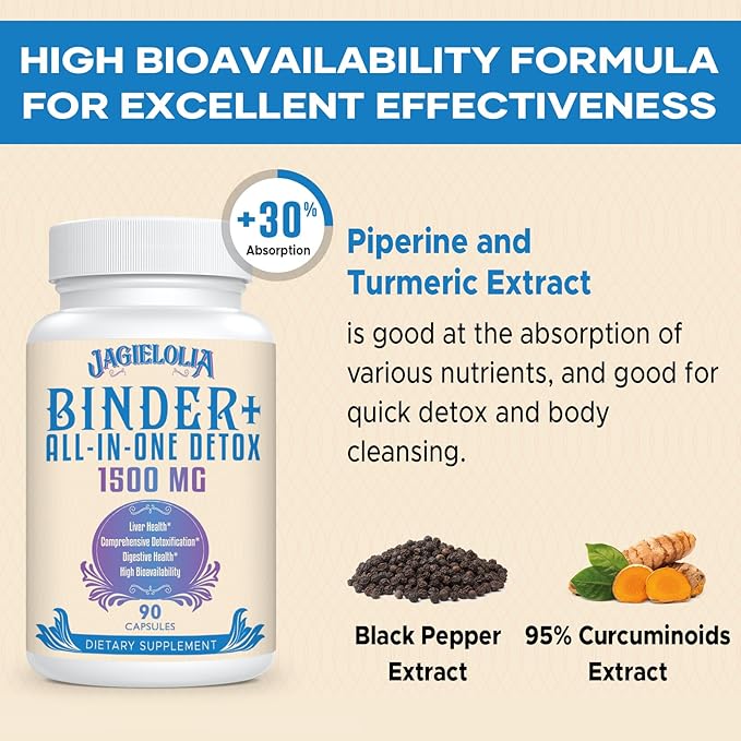 All-In-One Detox Binder Supplement 1500 MG 540 Vegan