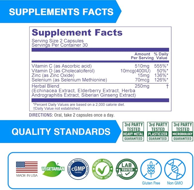Lovita Immune Support 8 in 1, 60 Vegetarian