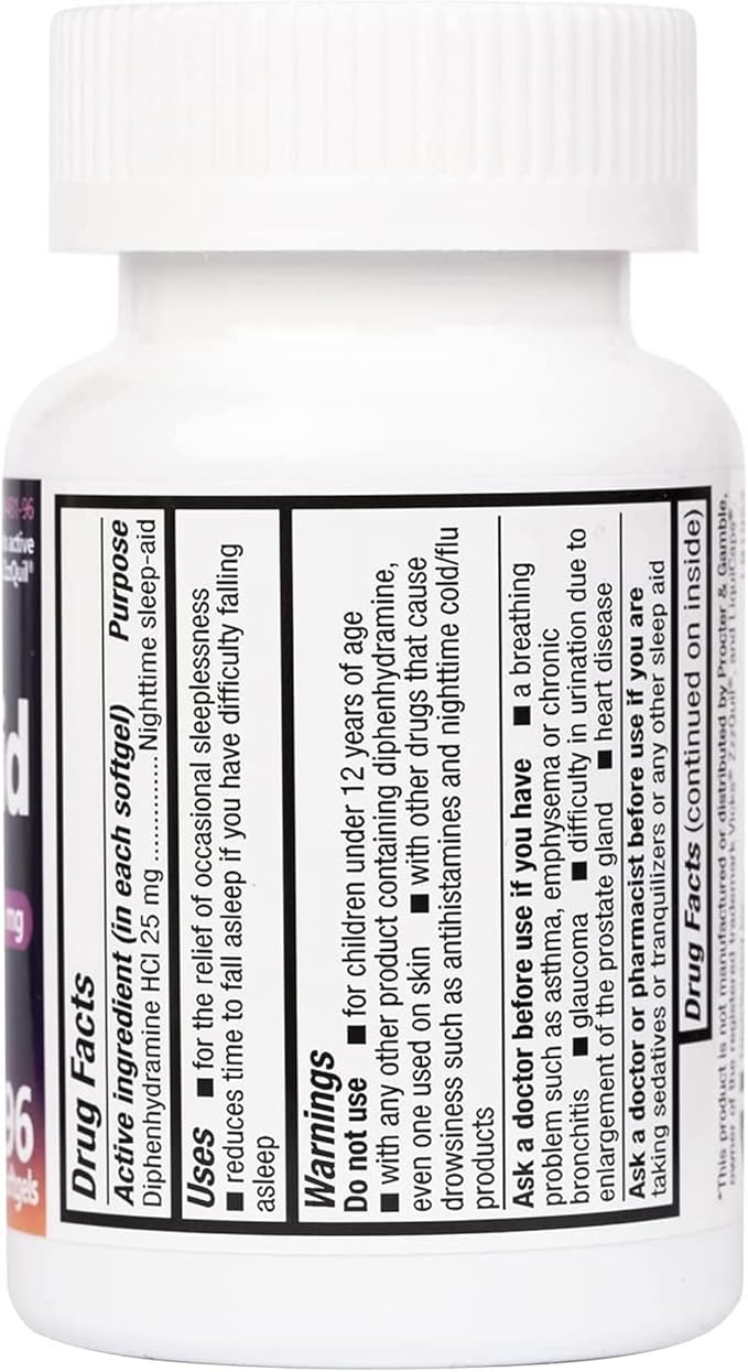 HealthA2Z Sleep Aid, Diphenhydramine HCl 25mg (72 Softgels)
