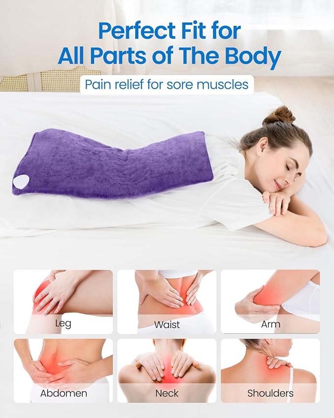 RENPHO XL Electric Heating Pads, King 12" x 24" Violet