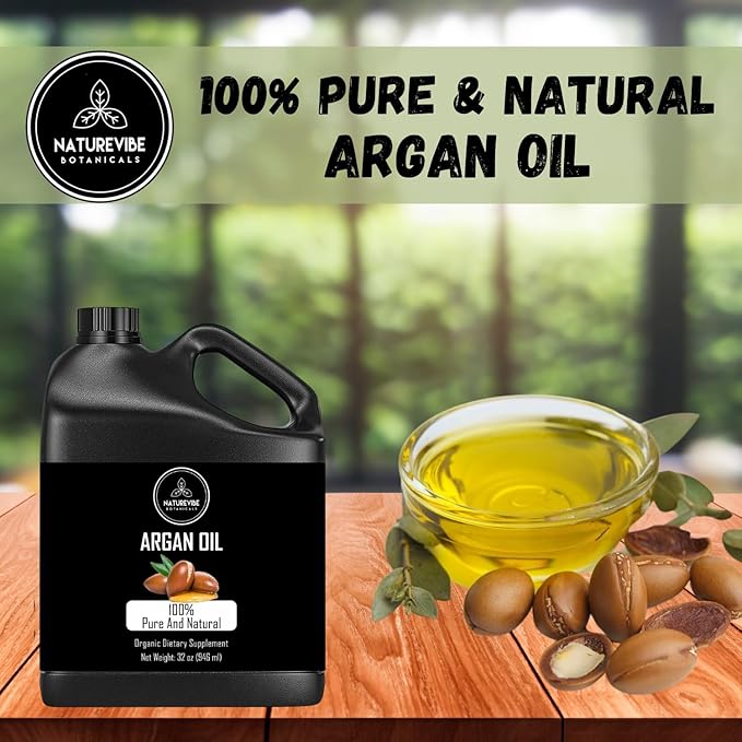 Naturevibe Botanicals Argan Oil 32 Ounces 100% Pure