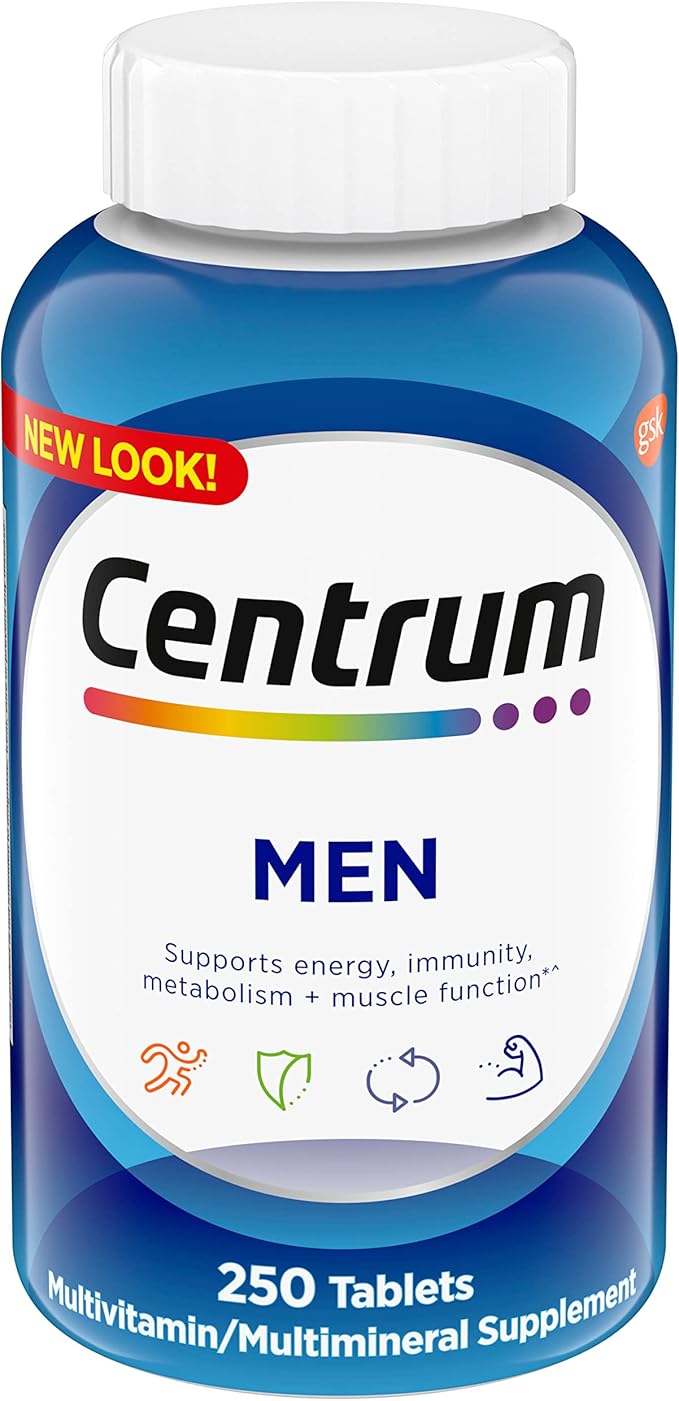 Centrum Multivitamin for Men, Multivitamin/Multimineral Supplement D3, B 250 Count