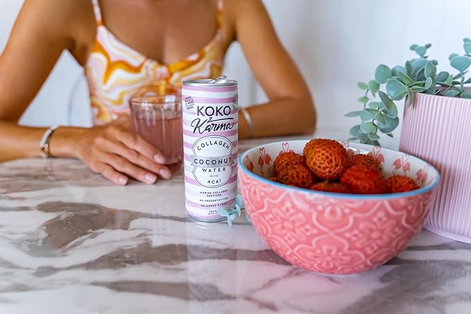 Coco Luxe / Koko & Karma Coconut water with Marine Collagen and Acai Berry 16.9oz (12 pack case)