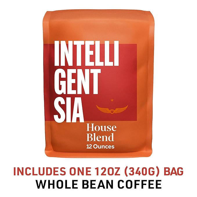 Intelligentsia Coffee, Light Roast Whole Bean Coffee - House 12 Ounce Bag with Flavor Notes of Milk Chocolate, Citrus and Apple