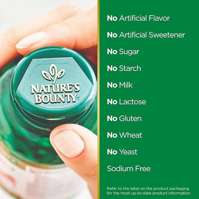 Nature's Bounty Calcium Plus 1000 IU D3, Immune 120 Ct (2-Pack)