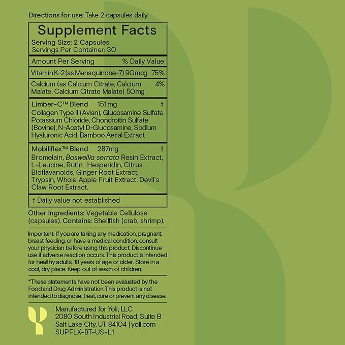 Yoli® Flex - Joint Support Supplement K2 Joint