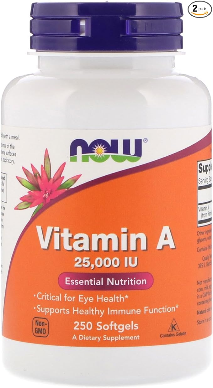 Now Foods Vitamin A, 25000 IU 250 Softgels 2)