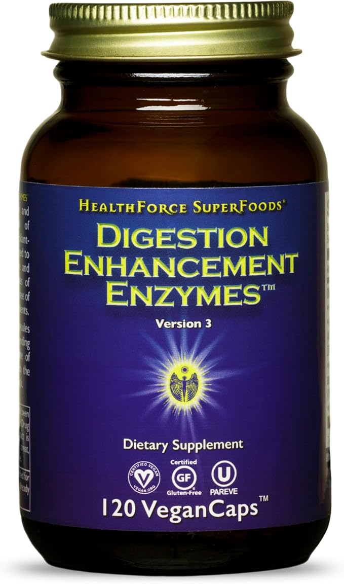 HEALTHFORCE SUPERFOODS Digestion Enhancement Enzymes 120 Vegan