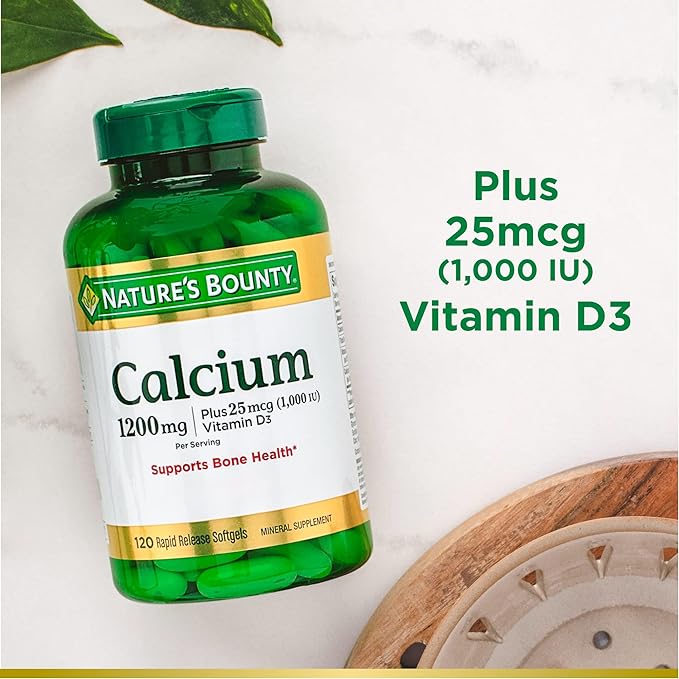 Nature's Bounty Calcium Plus 1000 IU D3, Immune 120 Ct (2-Pack)