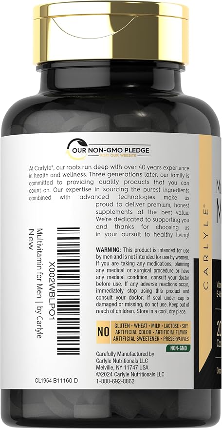 Carlyle Multivitamin for Men Over 50 Plus 200 Count