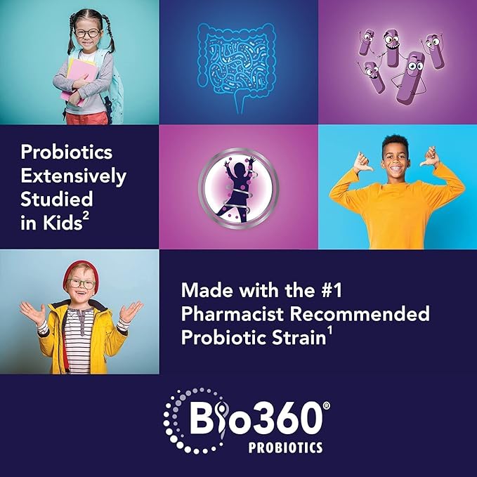 Kids Probiotic Supplement, Daily Support 15 Strains 5 Billion 30 Chewable