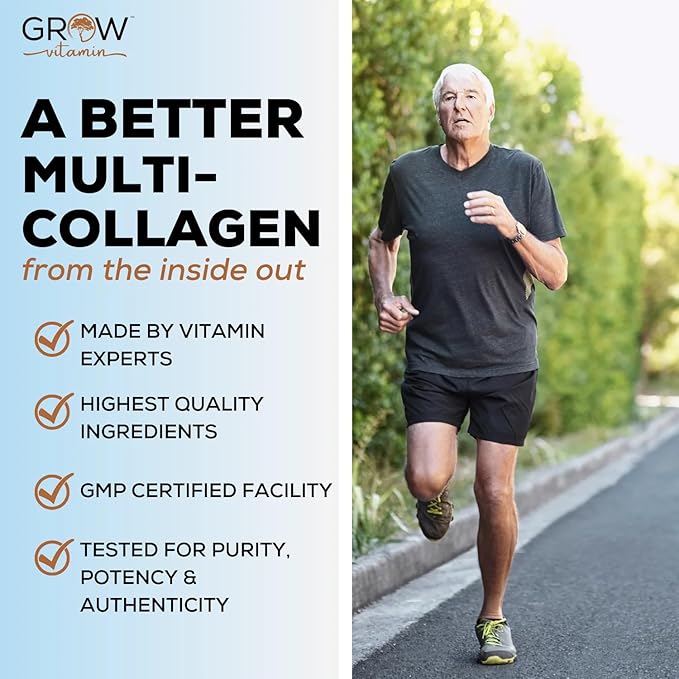 grow vitamin Multi Collagen Capsules, 1800MG 90 Capsules