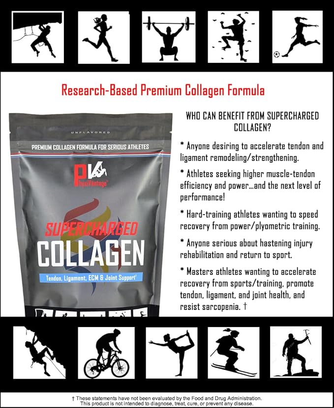 PhysiVantage Supercharged Collagen Powder with Vitamin 16oz (Lemon