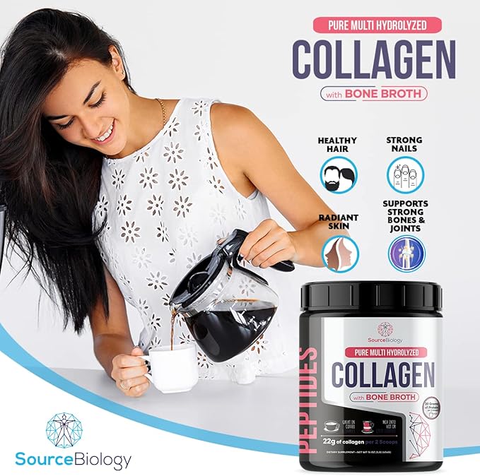 Collagen Peptides with Bone Broth 20 Grams 2 Scoops