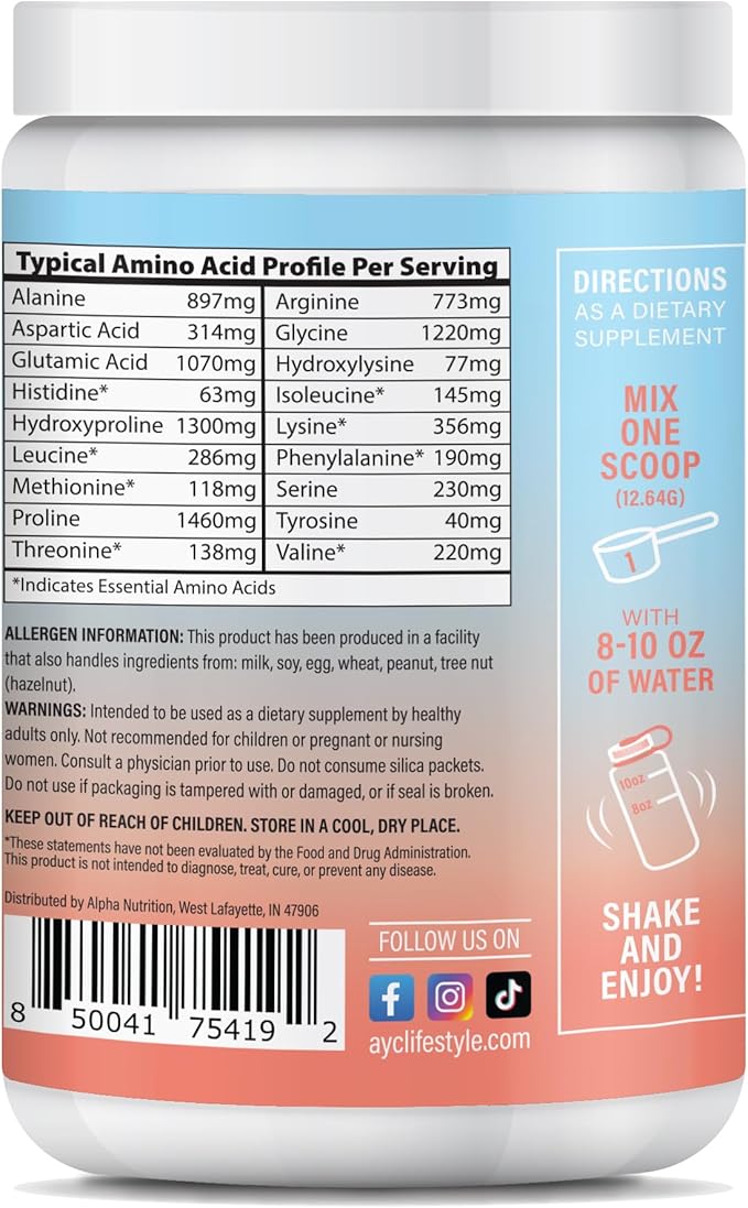 Peptide Energy Collagen Powder Hair, Nail, 8.92 oz