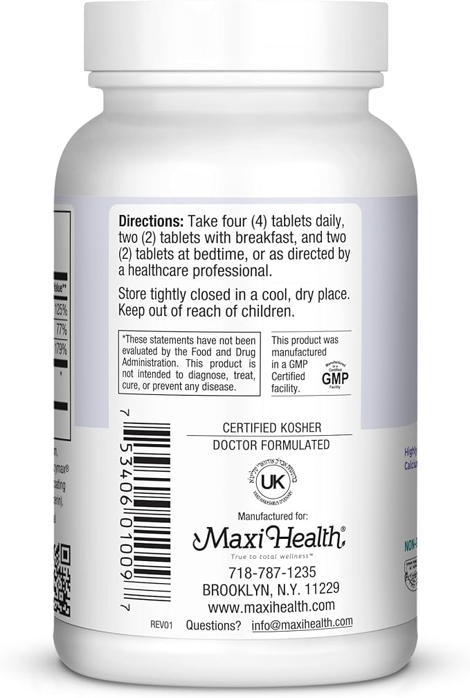 Maxi Health Calcium Magnesium Supplement D3 and (90 Tablets)