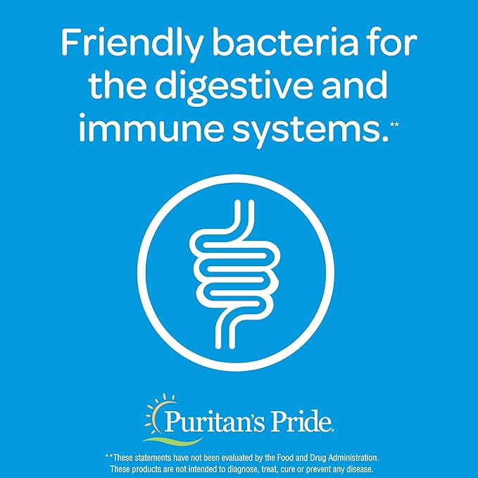 Puritan's Pride Probiotic Supplement, Acidophilus, Capsule, 250 Count(Pack 1)