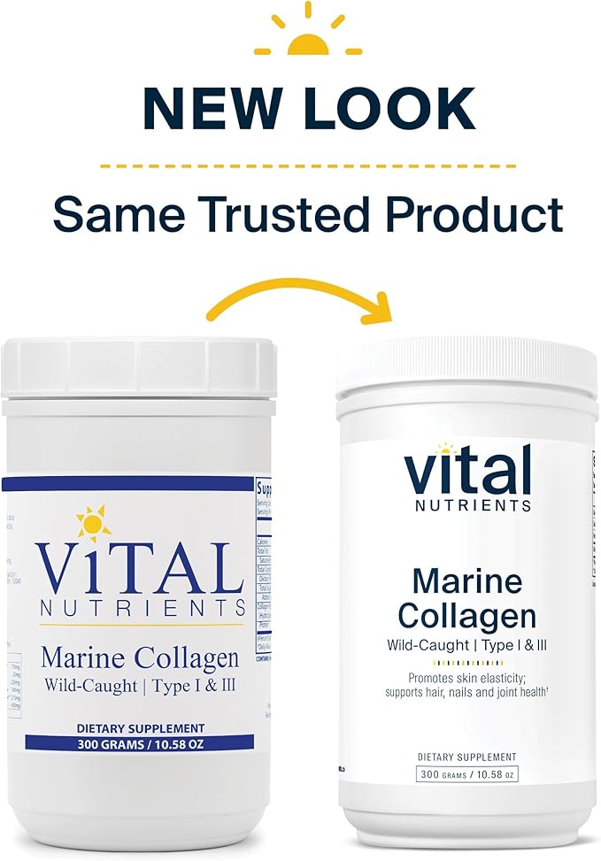 Vital Nutrients Marine Collagen Powder Unflavored 60 Capsules