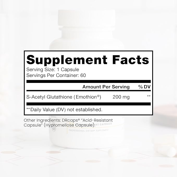 S-Acetyl Glutathione GOLD 60 DRcaps 200mg Per 2 Month