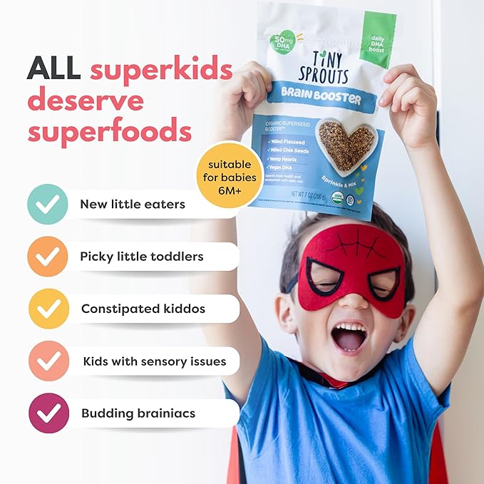 Superseed Organic Milled Chia, Flaxseed and Omega-3 DHA 6M+ Babies (7oz x 1 Pack)