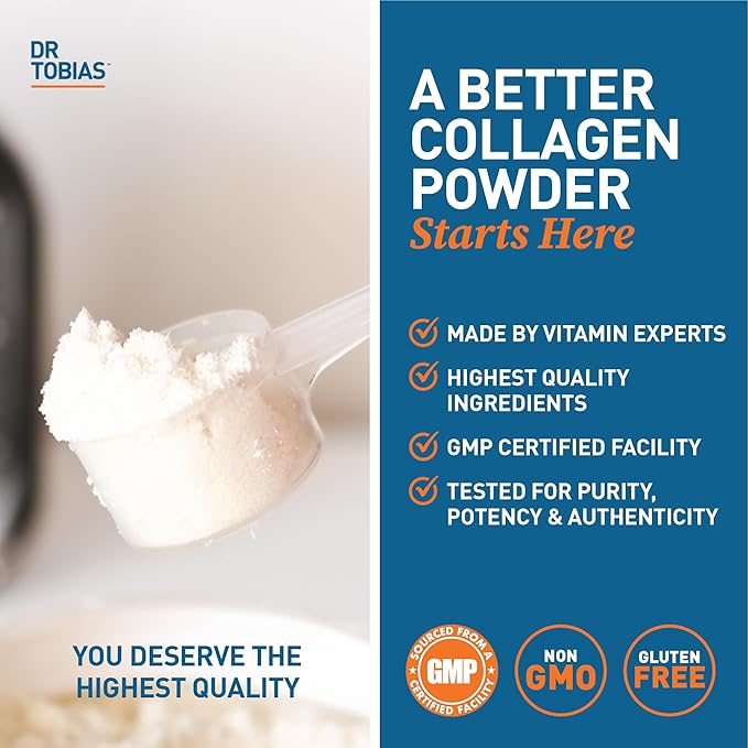 Dr. Tobias Collagen Peptides Powder, Grass 20 OZ, 28 Servings