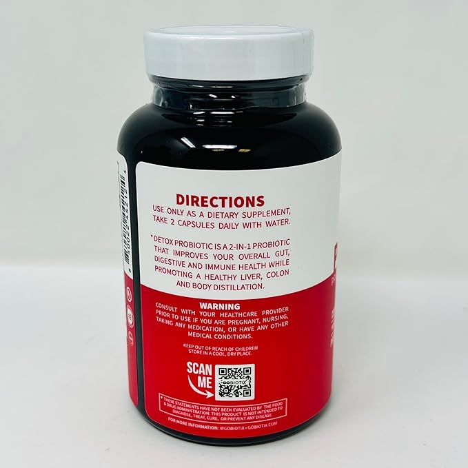 GOBIOTIX Probiotic Supplement with Digestive Enzymes 50 Billion 60 Capsules