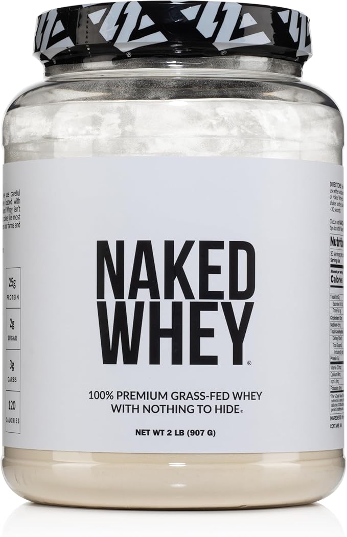 NAKED Whey 2LB 100% Grass Fed 1 Ingredient,