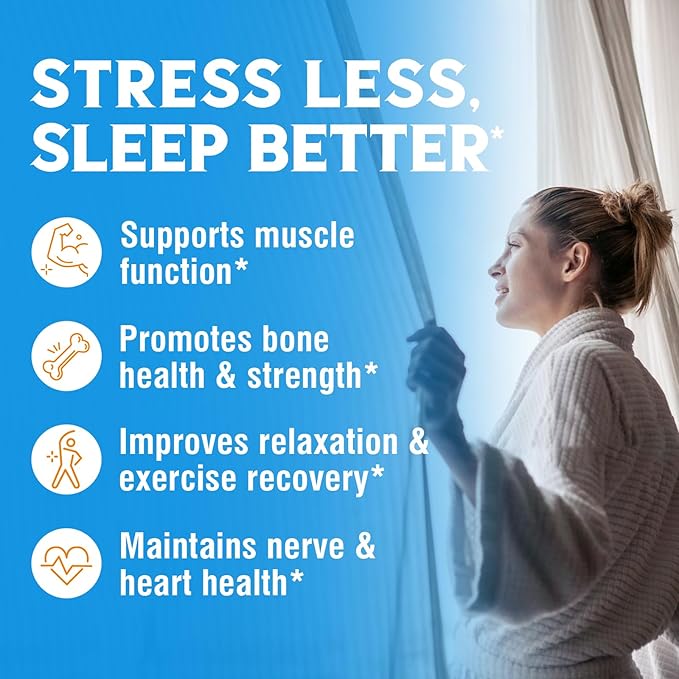 Magnesium Complex Supplement 1160mg for Sleep, Nerve & Muscle, 6 Forms of Max Absorption Magnesium Glycinate, Citrate, Aspartate, Gluconate, Carbonate & Lactate, (No Magnesium Oxide), 90 Vegan Caps