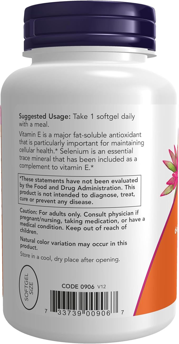 NOW Supplements, Vitamin E-400 IU, Mixed 100 Softgels