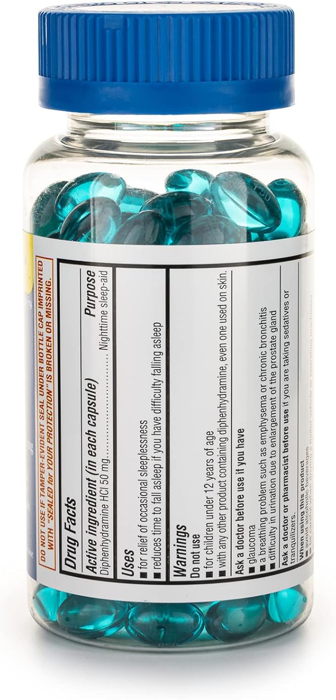 Nighttime Sleep Aid Diphenhydramine 50 mg 160 Count