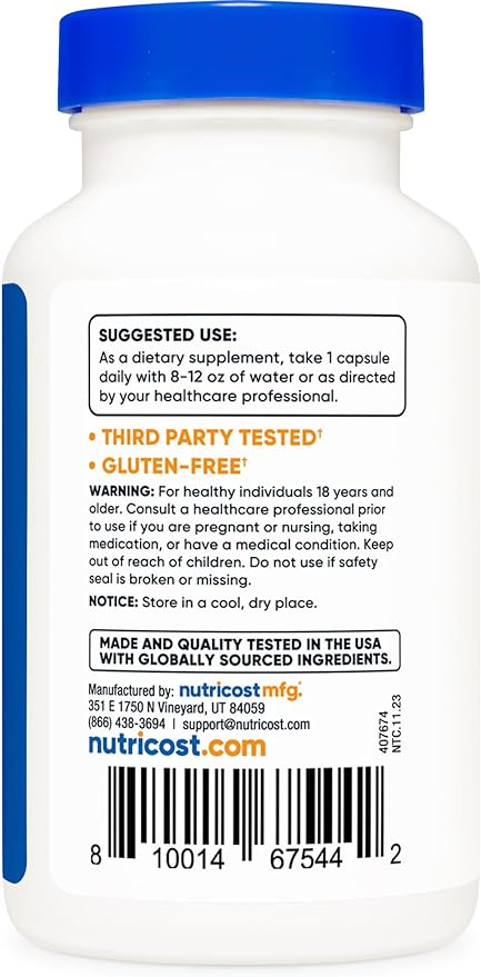 Nutricost Vitamin B2 (Riboflavin) 400mg, 120 Capsules