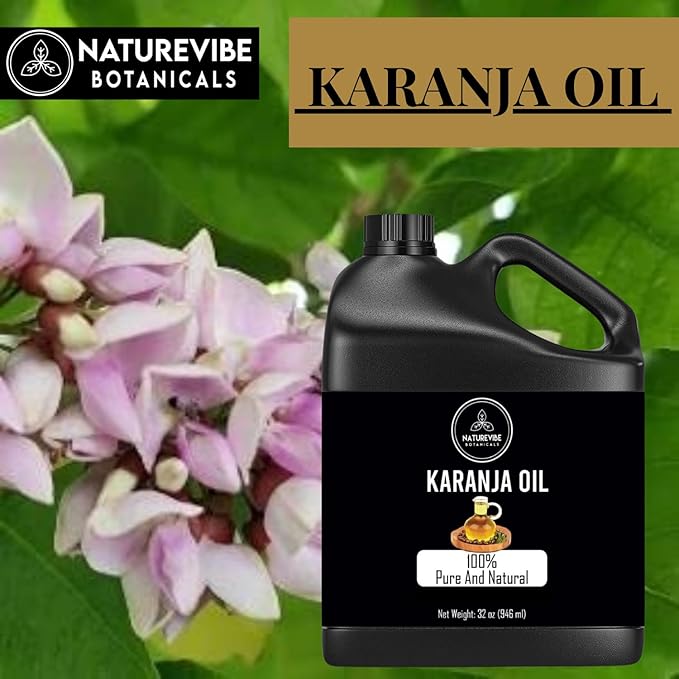 Naturevibe Botanicals Karanja Oil 32 Ounces 100% Pure