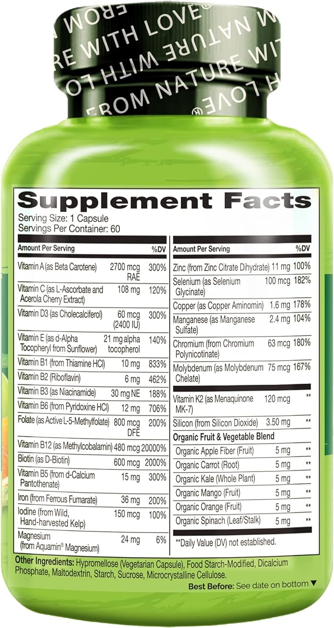 NATURELO Bariatric Multivitamin 60 Veggie