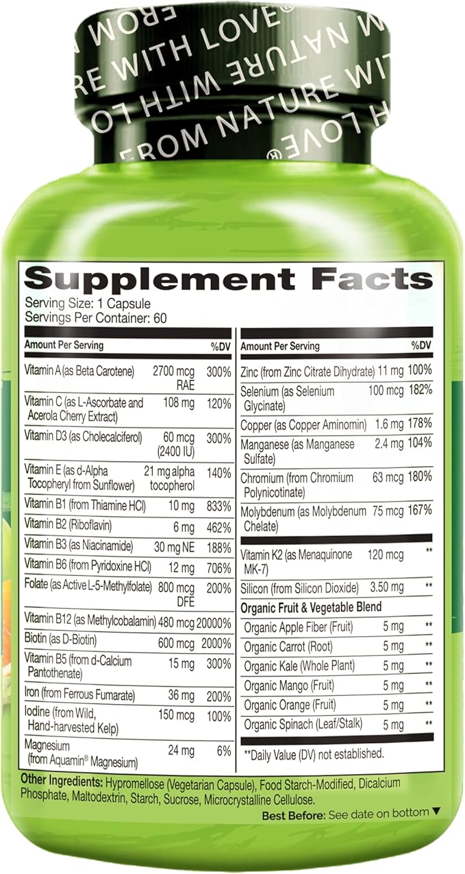 NATURELO Bariatric Multivitamin 60 Veggie