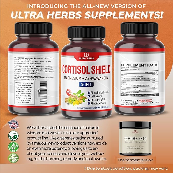 CORTISOL SHIELD 9 in 1-15,250mg Magnesium (90 count 1))