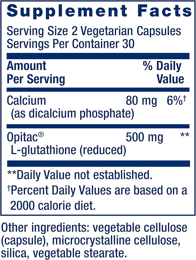 Life Extension Glutathione 500 mg – 60 Capsules